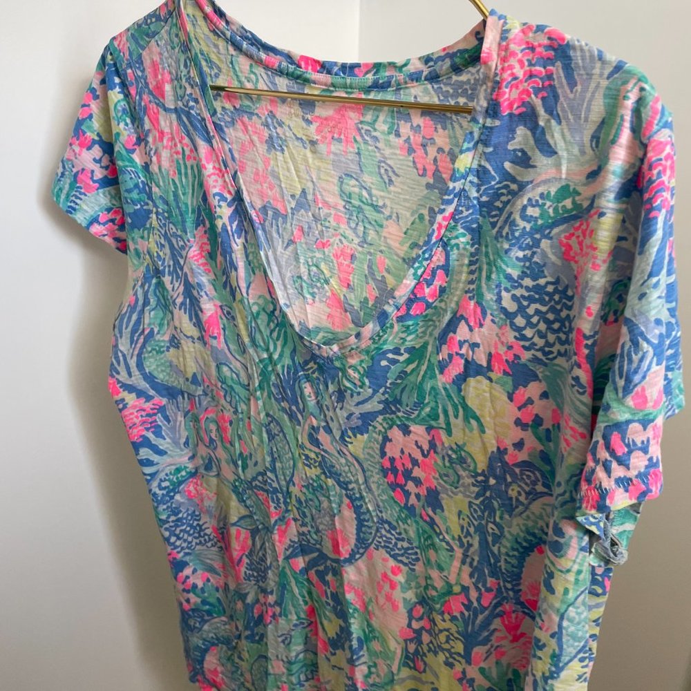 LILLY PULITZER MERMAIDS COVE ETTA TOP